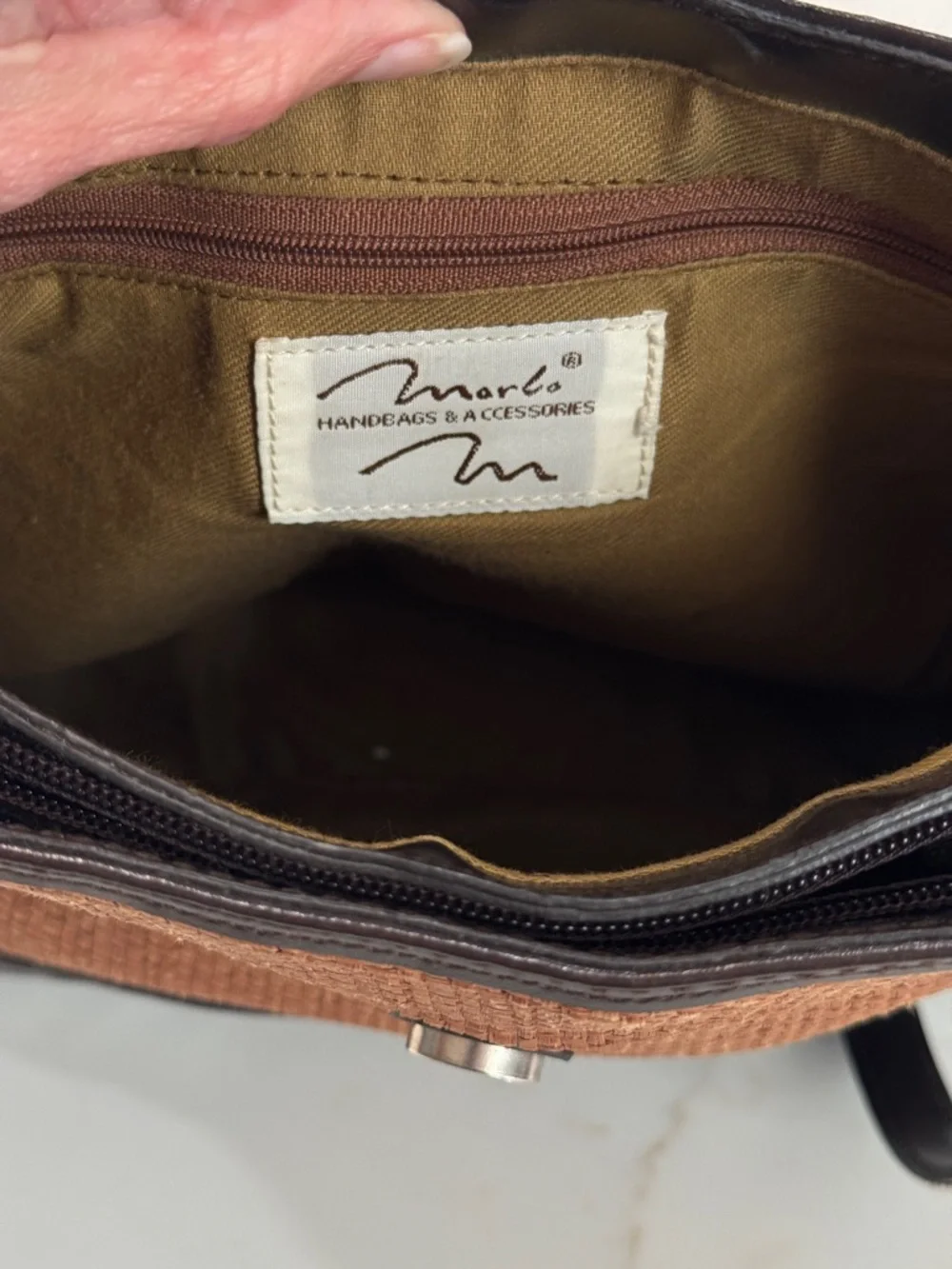 Straw & Croc Embossed Crossbody Bag - Picture 10 of 11